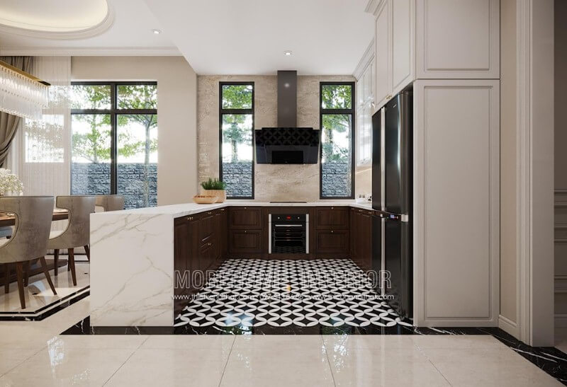 Đá ốp cao cấp đẹp, sang trọng cho phòng bếp. Thiết kế phòng bếp, tủ bếp đẹp