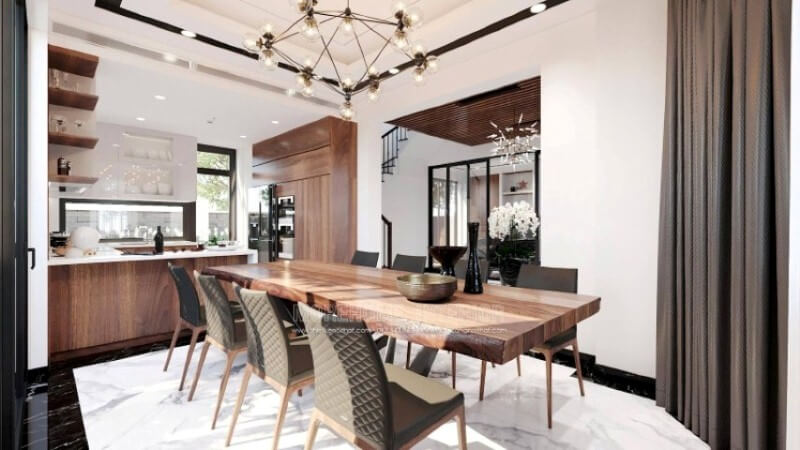 Mẫu tủ bếp hiện đại hình chữ U với thiết kế bàn đảo liền mạch sẽ là một gợi ý tuyệt vời cho không gian bếp vuông vắn mà không cần tốn quá nhiều diện tích. Tủ bếp hiện đại, tủ bếp chữ u, tủ bếp chữ i, tủ bếp chữ l