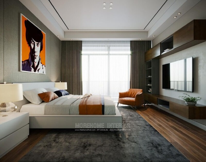 Trang trí nội thất phòng ngủ nổi bật với chất liệu gỗ công nghiệp An Cường sang trọng, hiện đại Thiết kế nội thất chung cư