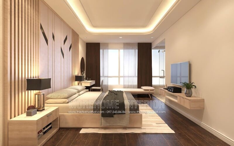 Giường ngủ chung cư gỗ công nghiệp Giường ngủ chung cư gỗ công nghiệp
