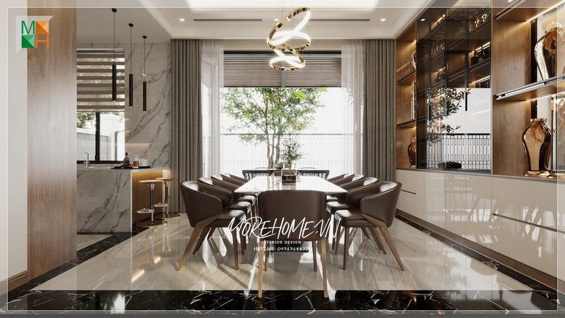 Kệ tủ rượu cánh kính đẹp với phong cách thiết kế hiện đại giúp cho không gian căn phòng trở nên ấn tượng và cuốn hút hơn.