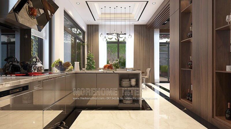 Nếu bạn là người yêu thích sự đơn giản, hiện đại thì mẫu tủ bếp kiểu dáng chữ L này sẽ là sự lựa chọn không tồi đâu nhé